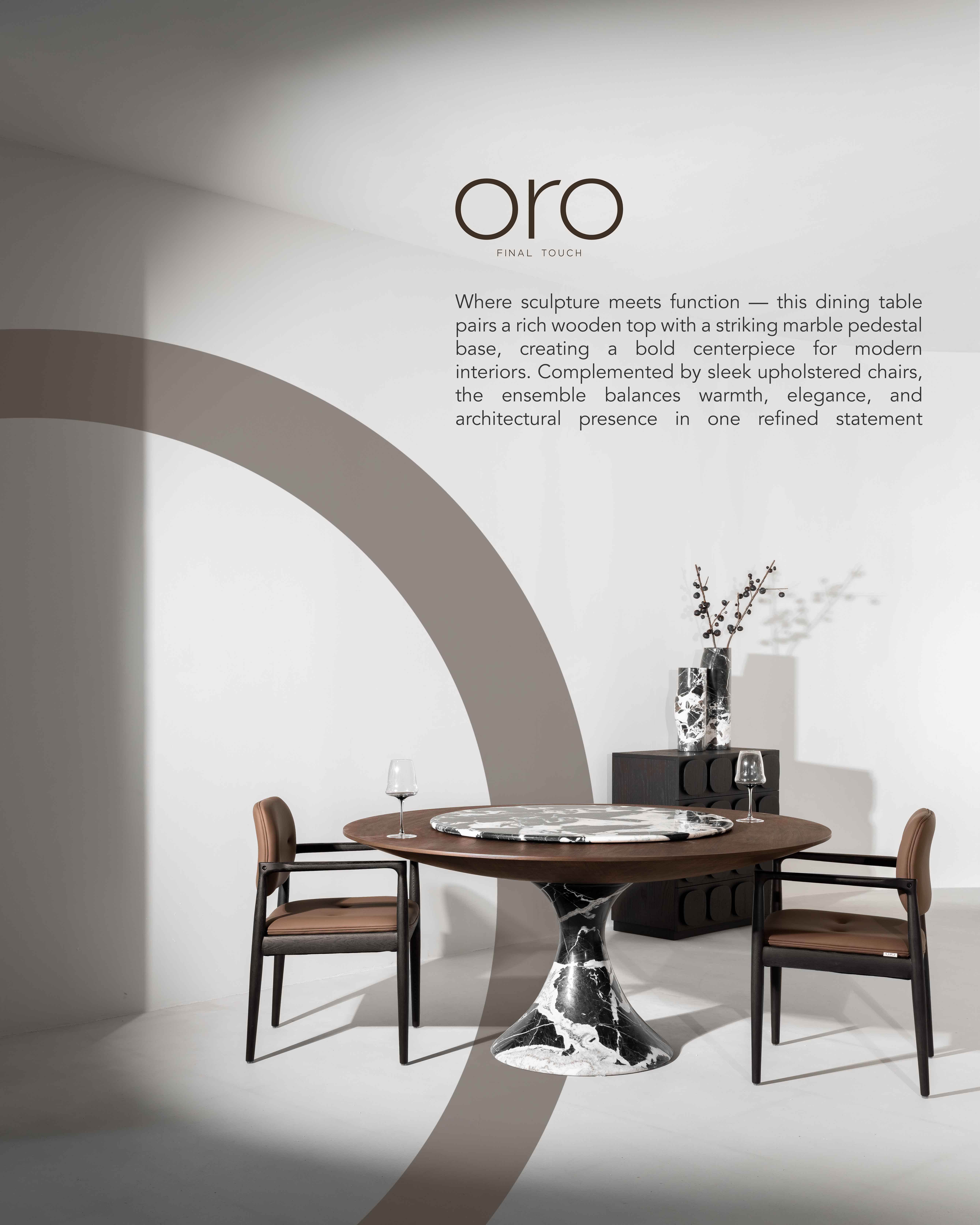 dark wood dining table